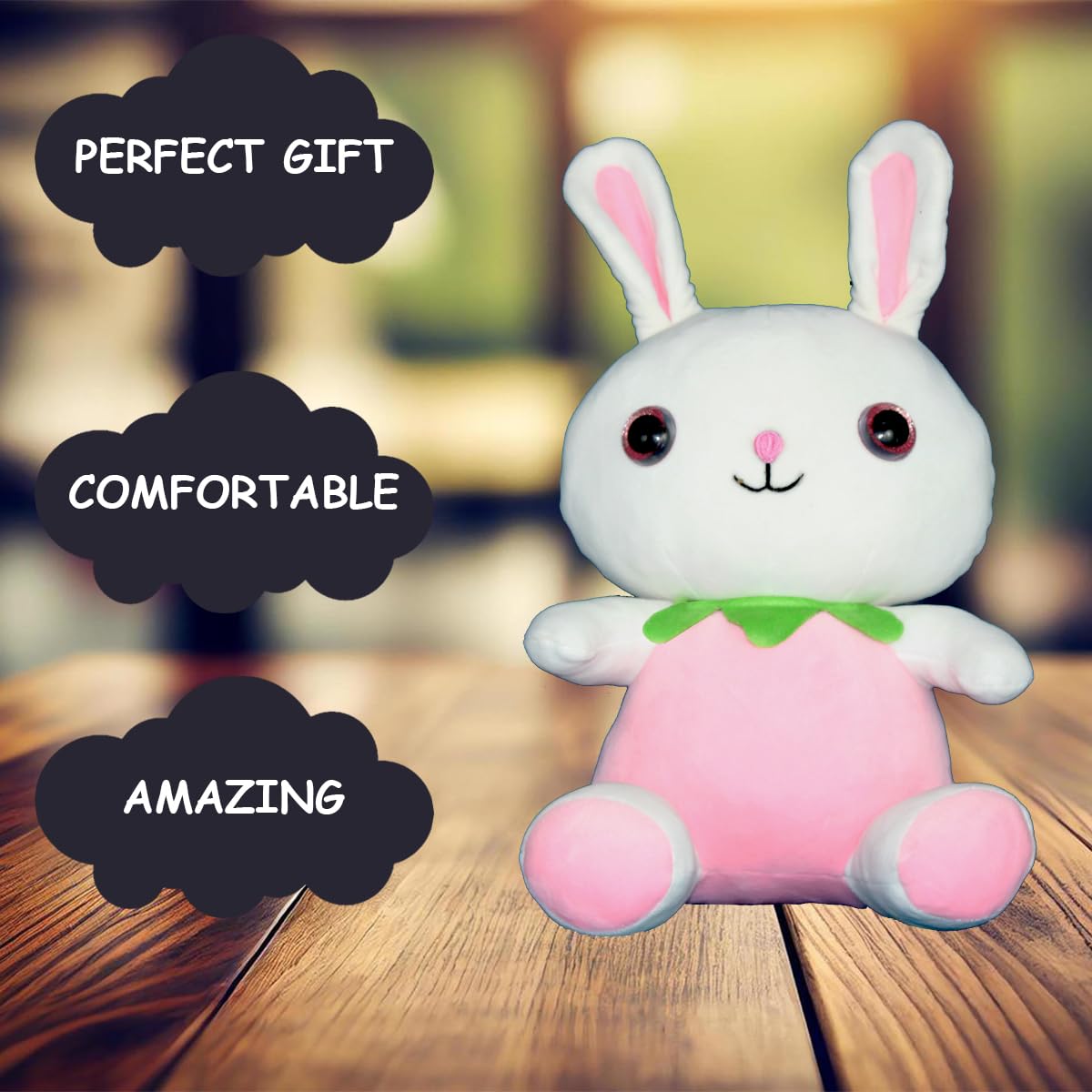Goldenhub Toys Long Ear Bunny WIth Glittery Eye 45 CM