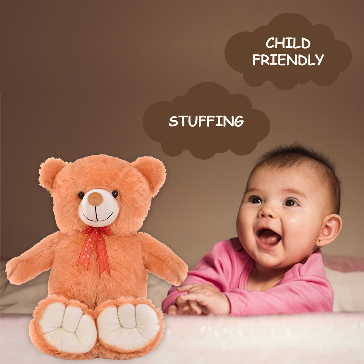 Goldenhub Toys Standing Teddy Bear In Brown 60CM