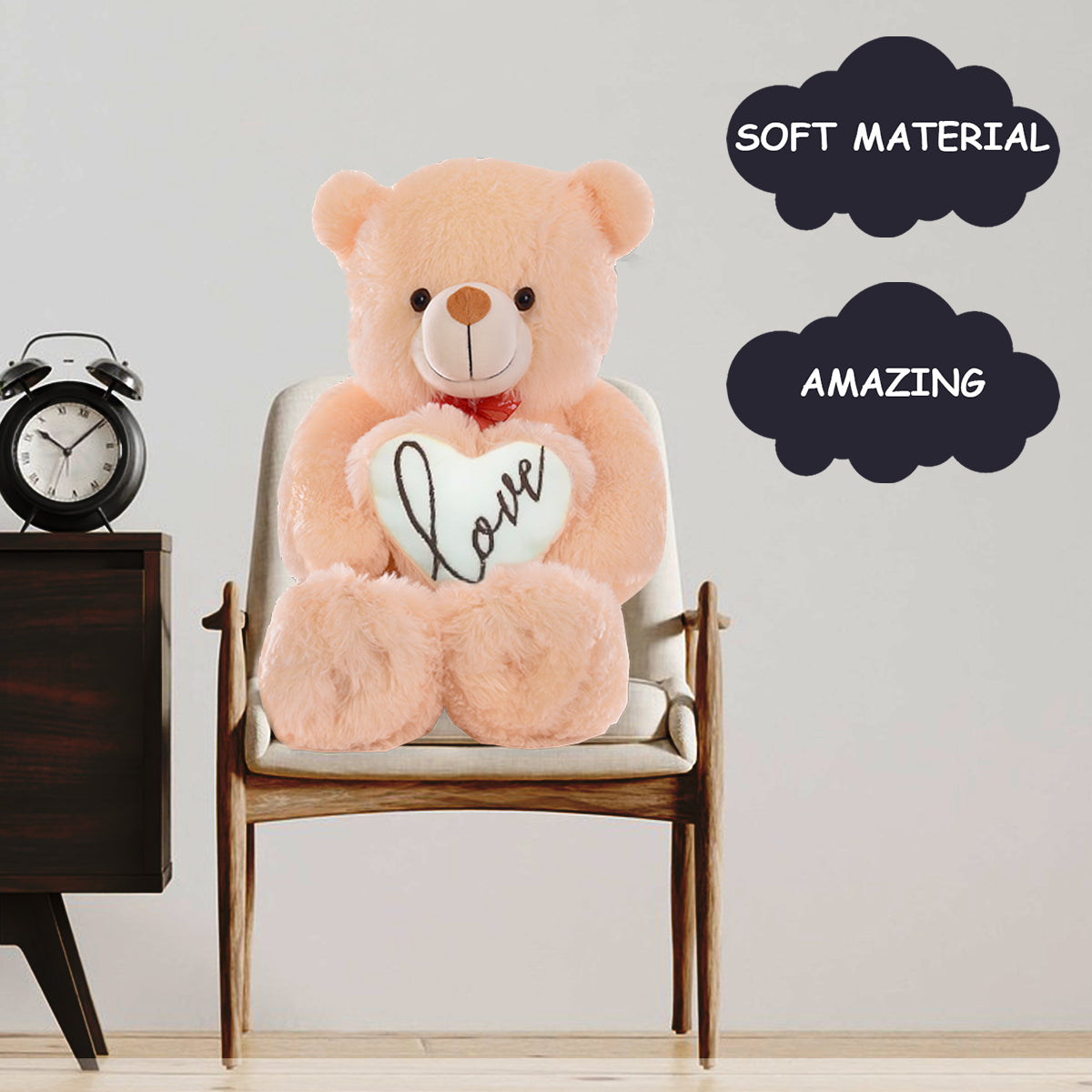 Goldenhub Teddy Bear  60 cm Standing Different With Heart Butter