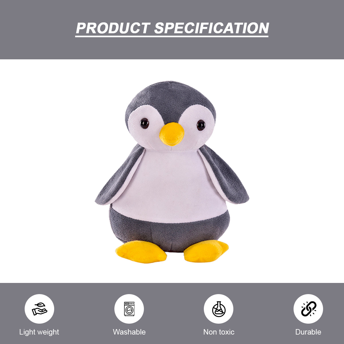Goldenhub Toys Grey Penguine 20 cm