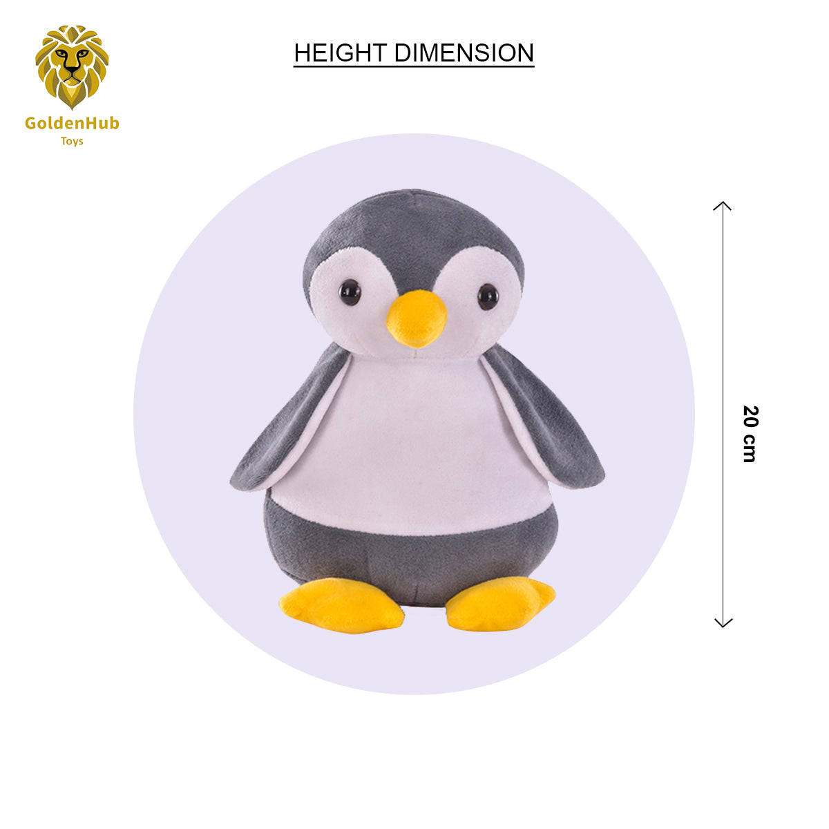 Goldenhub Toys Grey Penguine 20 cm