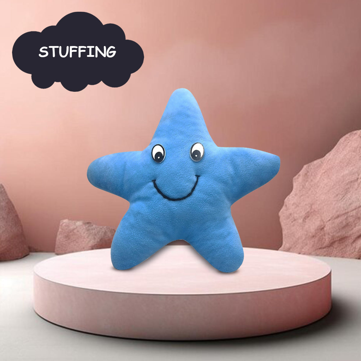 Goldenhub Teddy Blue Star Fish Medium 25 cm Cute