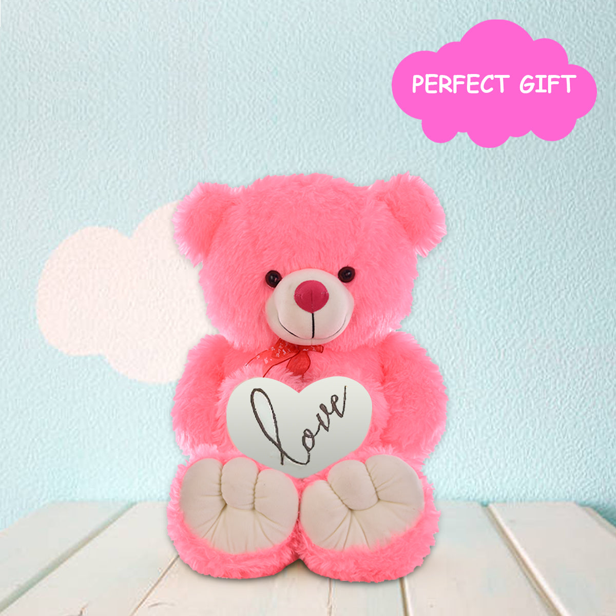 Goldenhub Teddy Bear 60 CM Different With Heart Pink