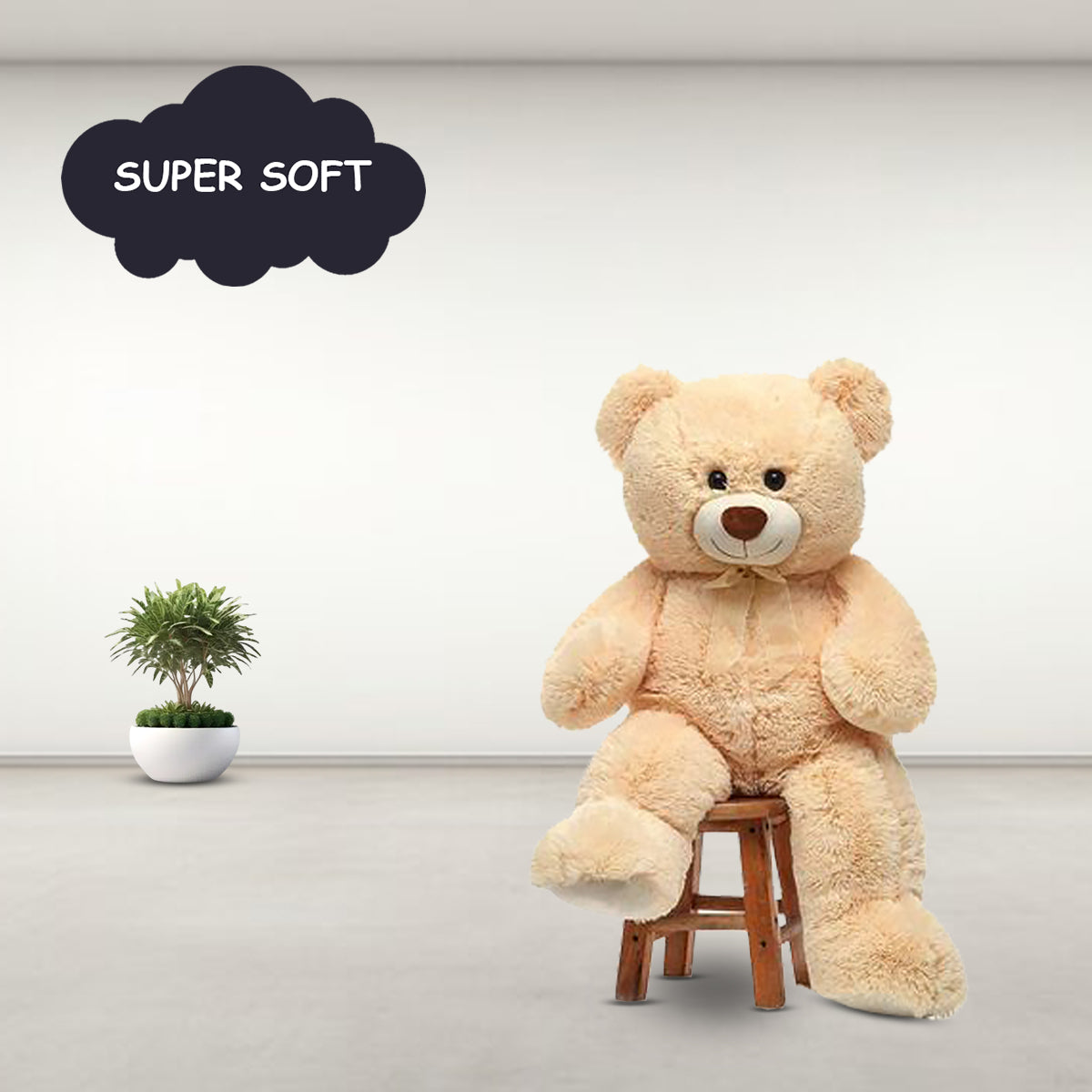 Goldenhub Toys Standing Teddy Simple Butter 180 CM