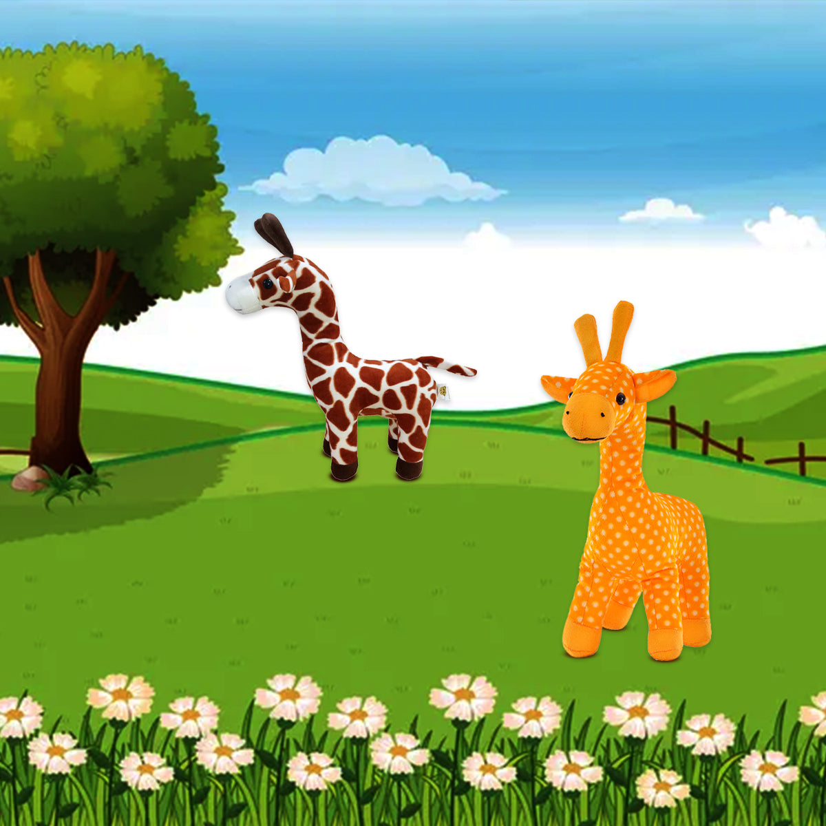 Goldenhub Toys Combo Set Of 2 Giraffe