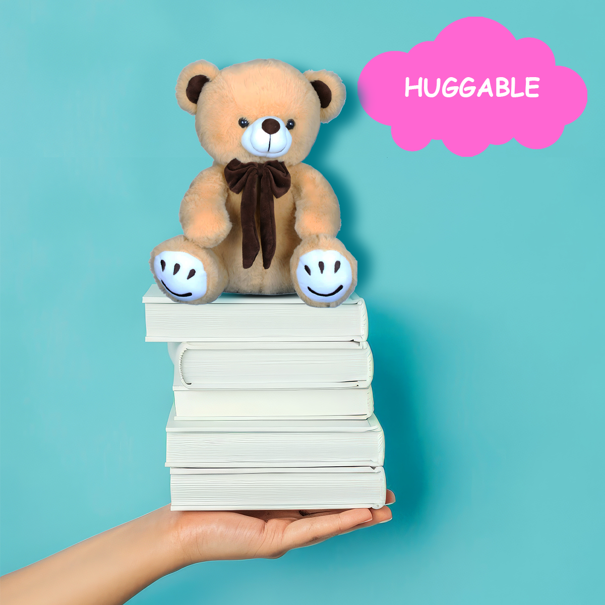 Goldenhub Smiley Sole Brown Teddy Bear -30 cm