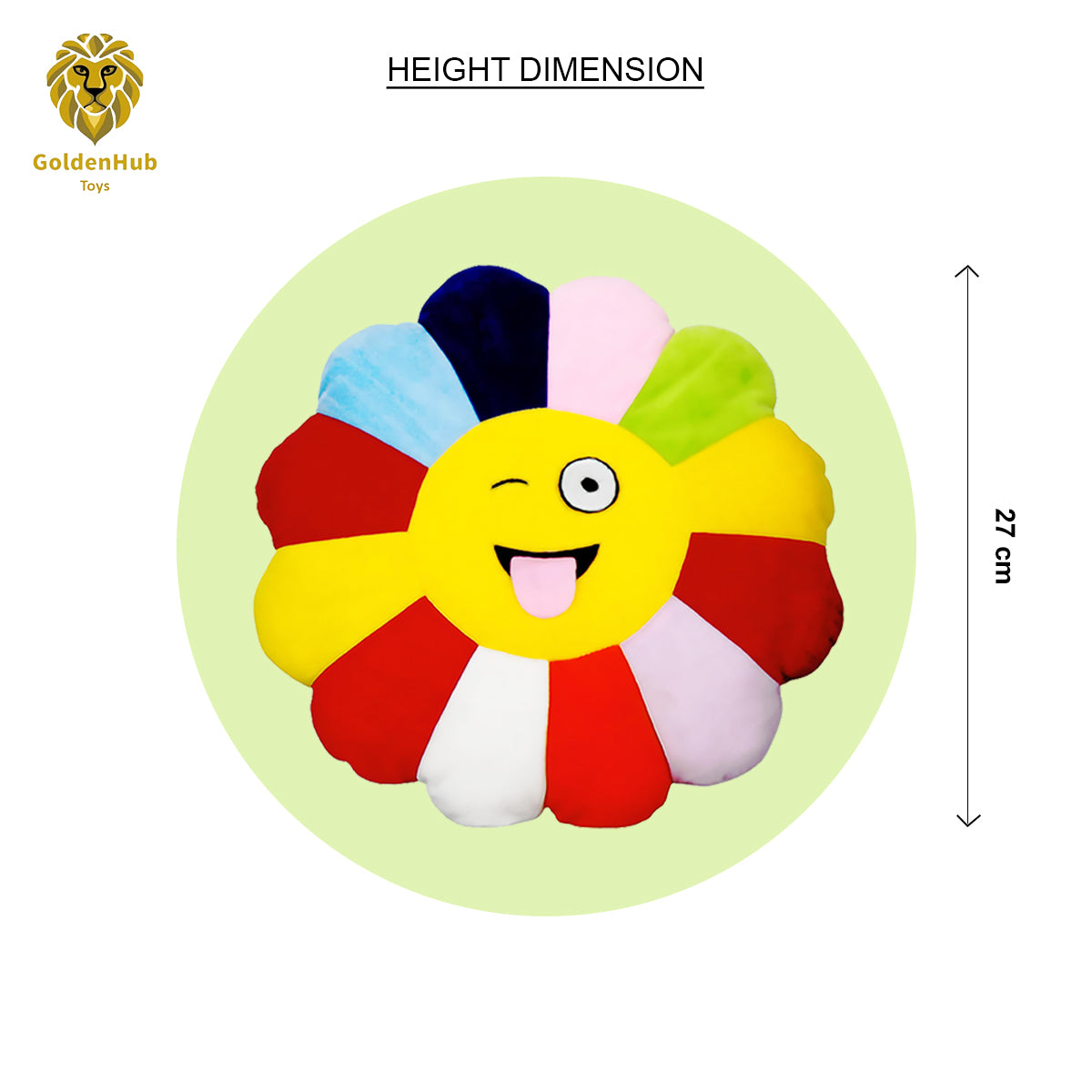 Goldenhub Toys Teddy Sunflower Cushion Soft Toy