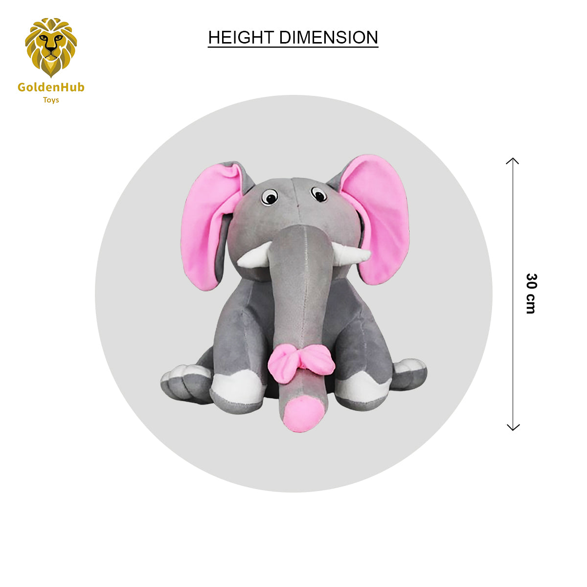 Goldenhub Toys Elephant With Bow 30 CM