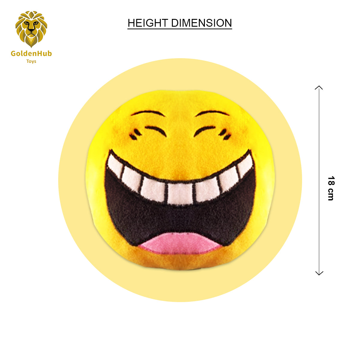 Goldenhub Teddy Happy Smiley Cushion