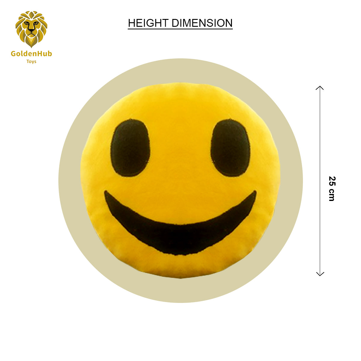 Goldenhub Toys Big Smiley Cushion 25 CM