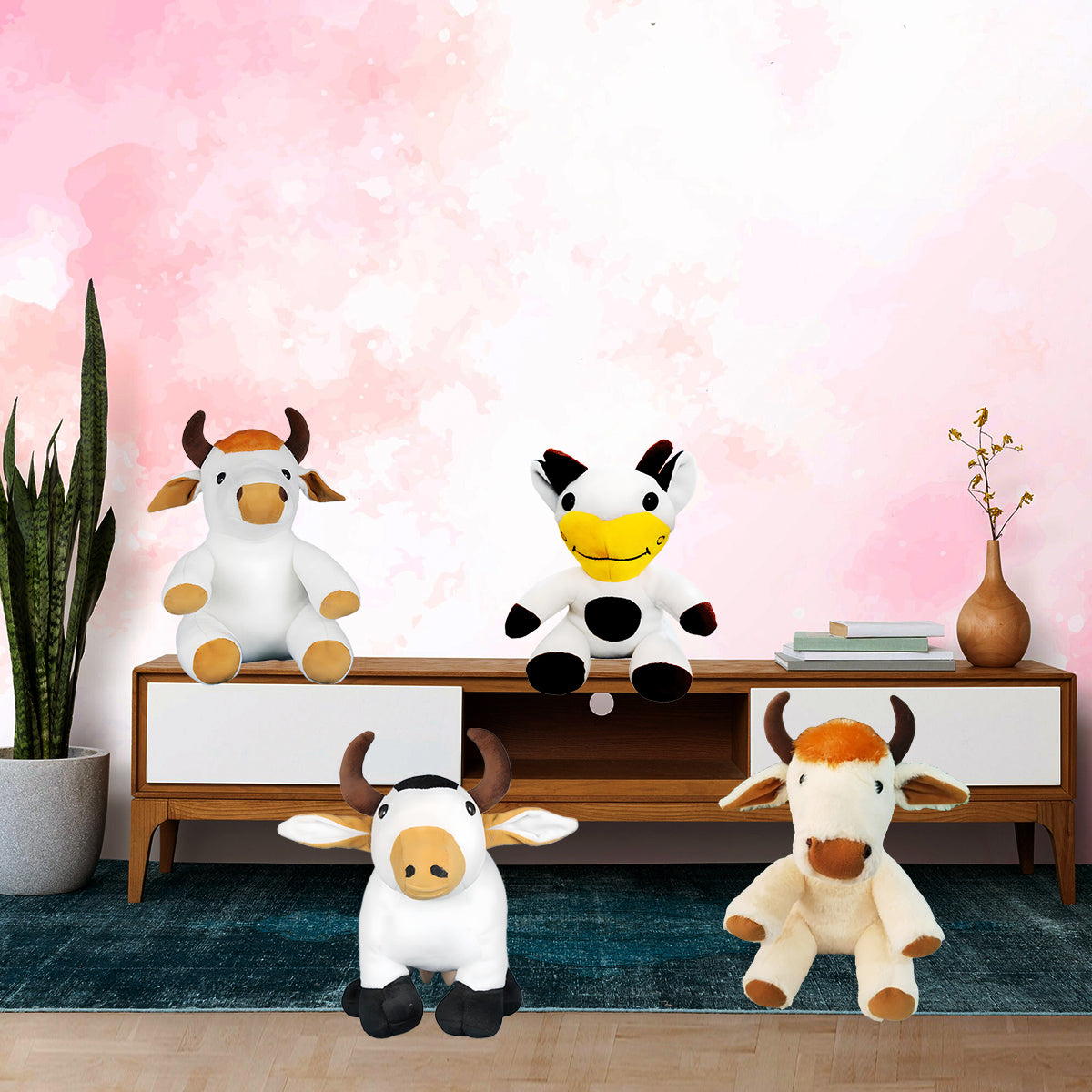 Goldenhub Toys Combi Set Of 4 Cows Sitting