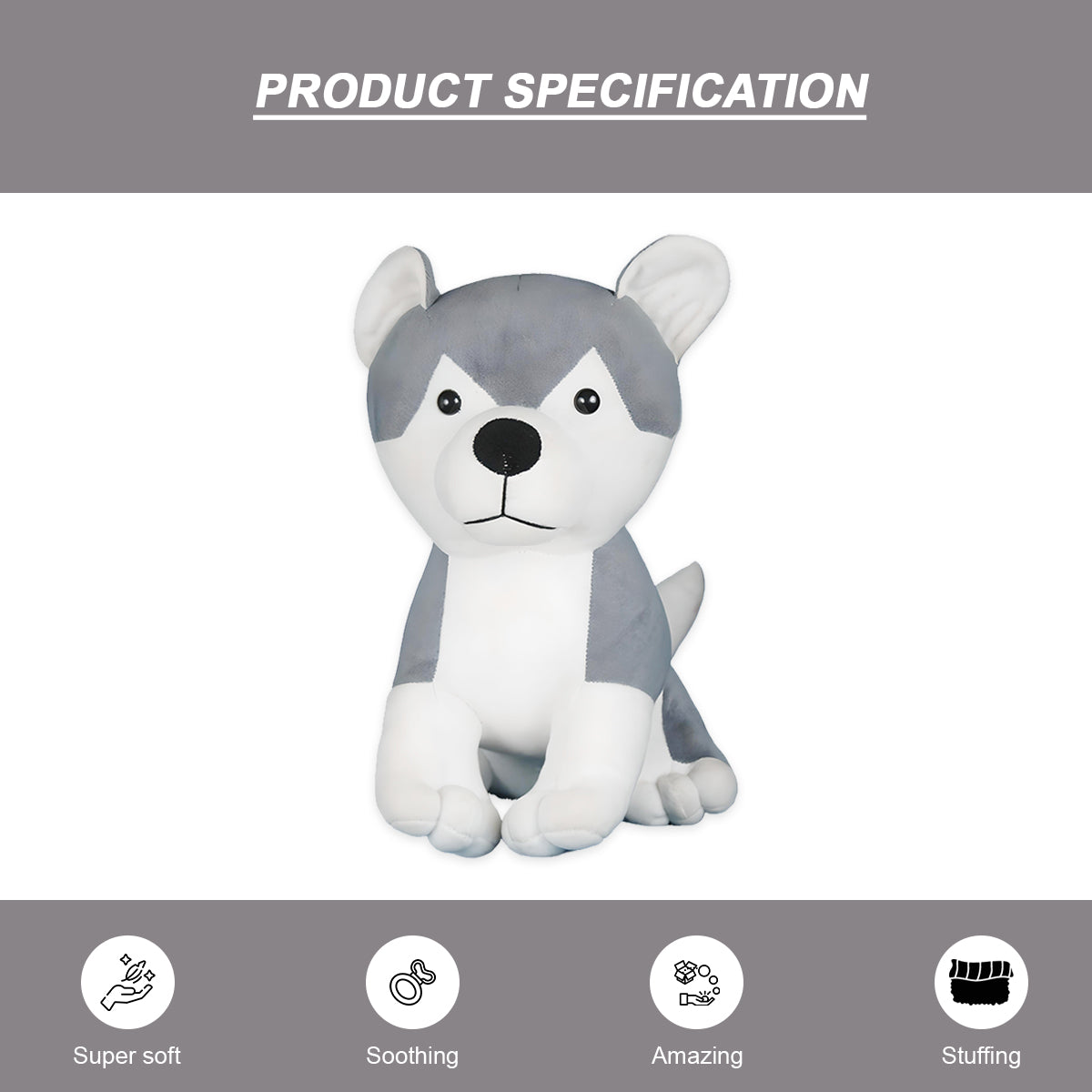 Goldenhub Toys Plush Husky Dog Soft Toy