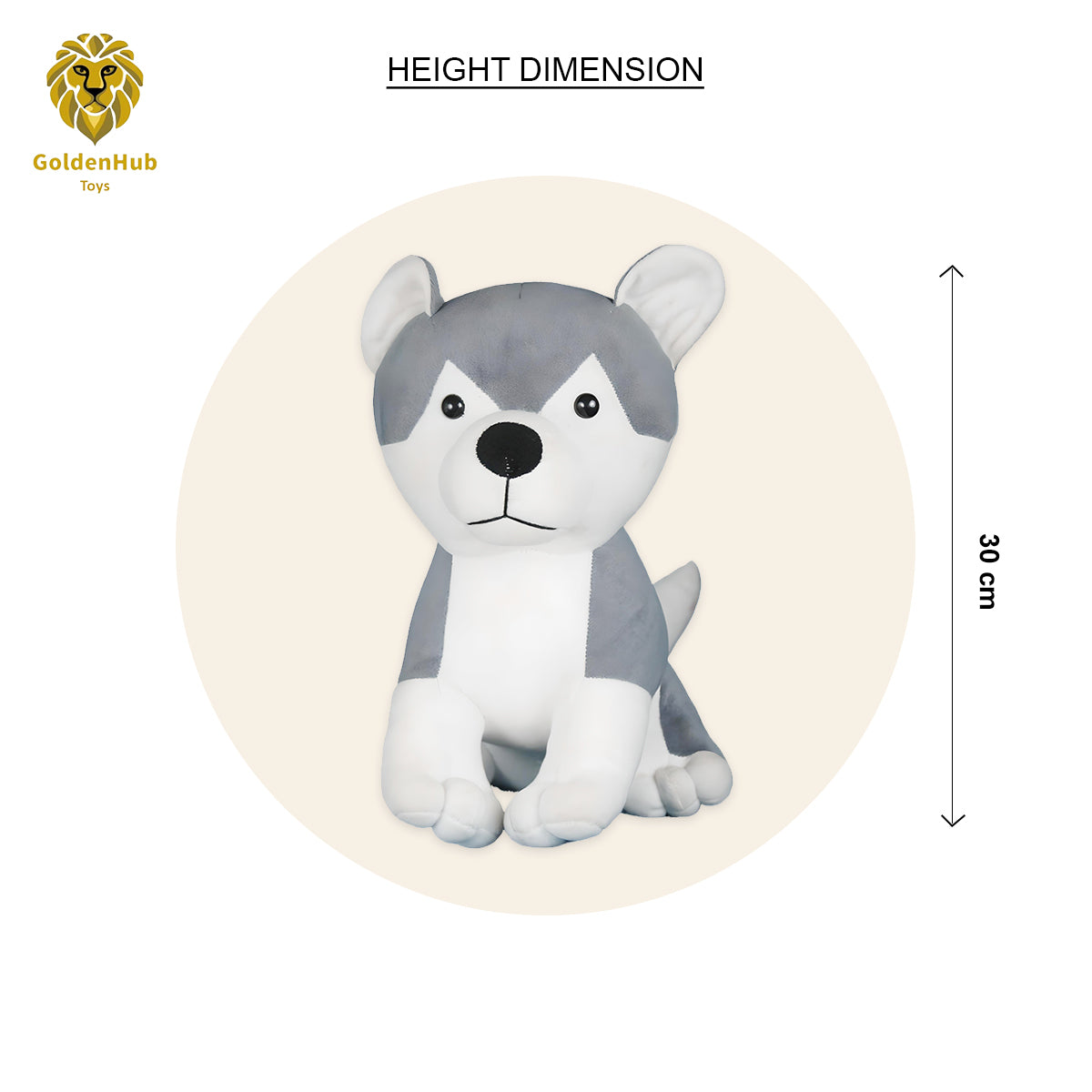 Goldenhub Toys Plush Husky Dog Soft Toy
