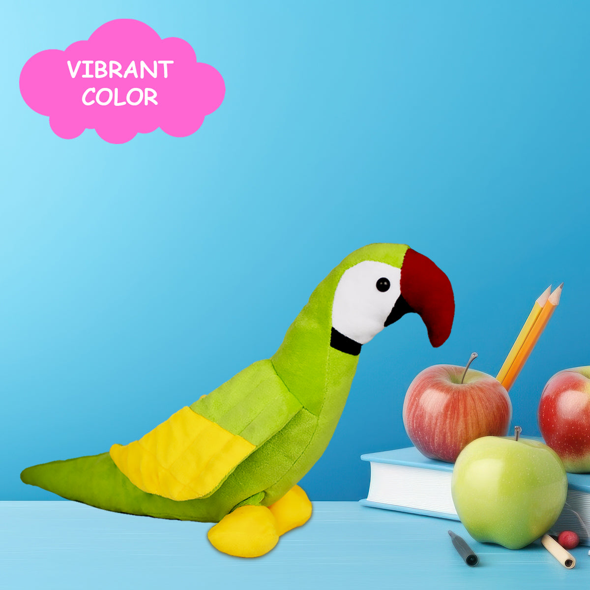 Goldenhub Teddy Green King Parrot - 40 cm