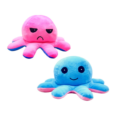 Goldenhub Toys Octopus Reversible Cute Pink/Blue 20 cm