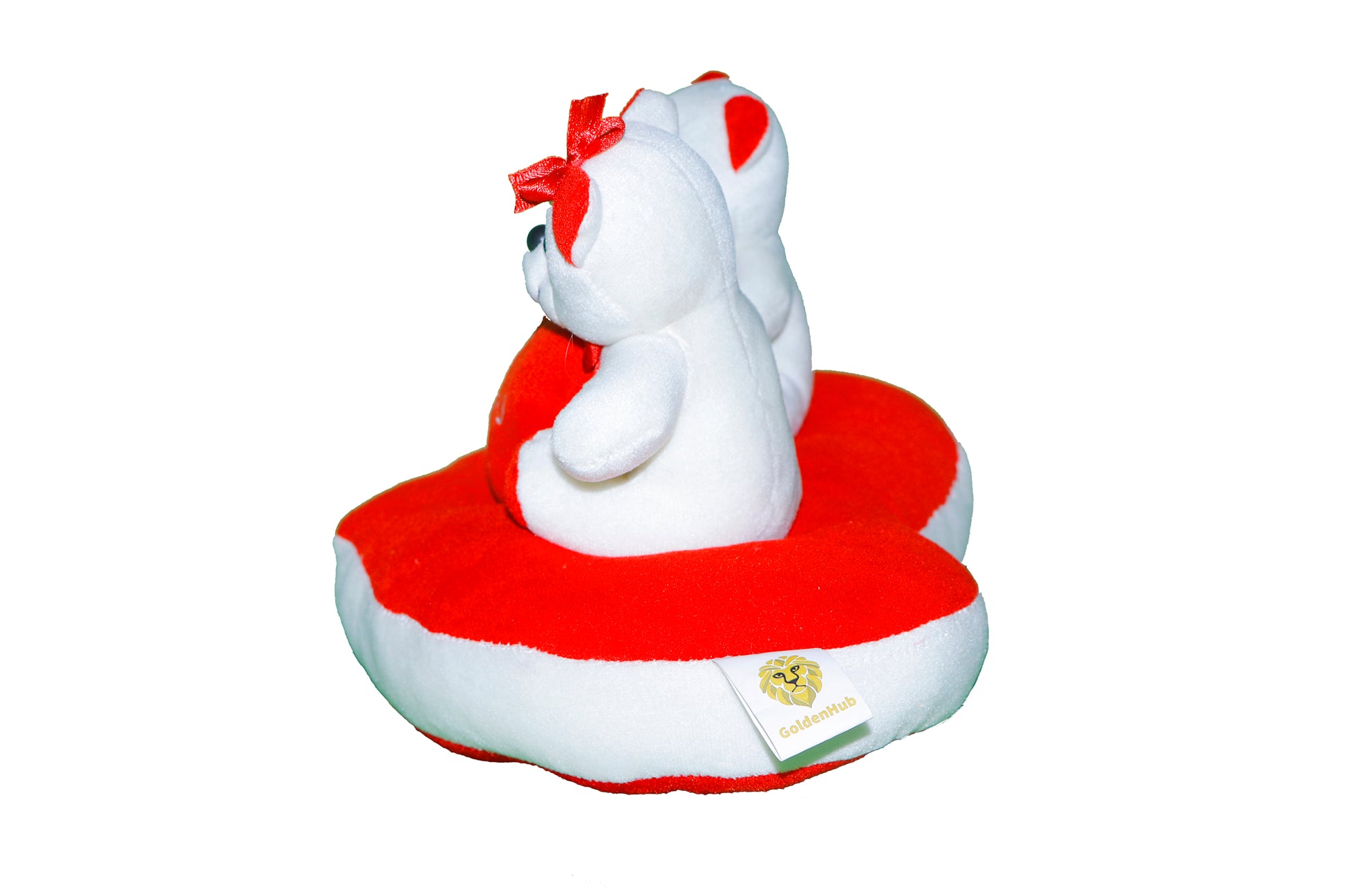 Goldenhub Cute Couple Bear Sitting On Heart with Heart