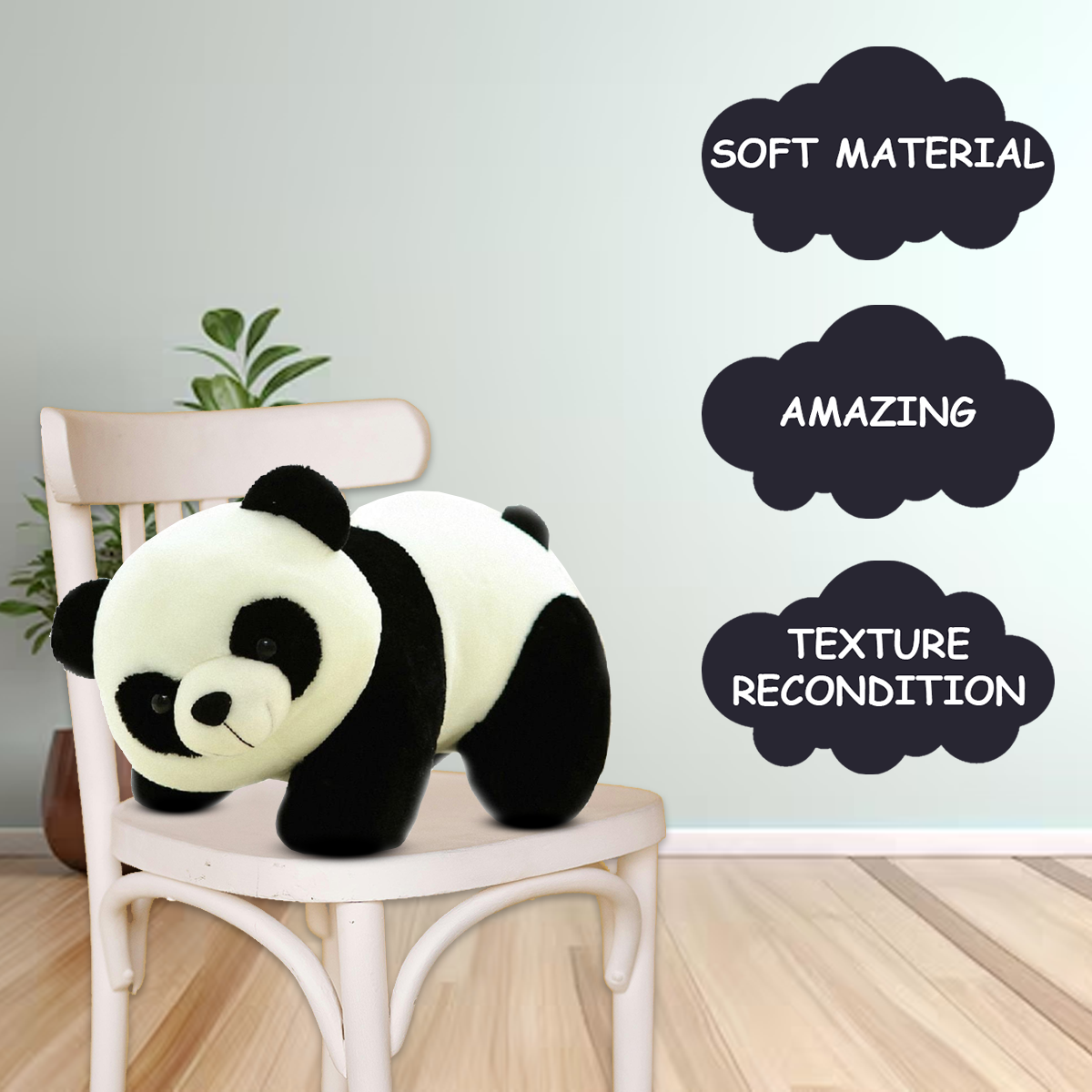 Goldenhub Teddy Panda Son 38 CM 4 Legged