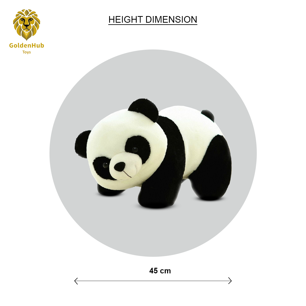 Goldenhub Teddy Panda Son 38 CM 4 Legged