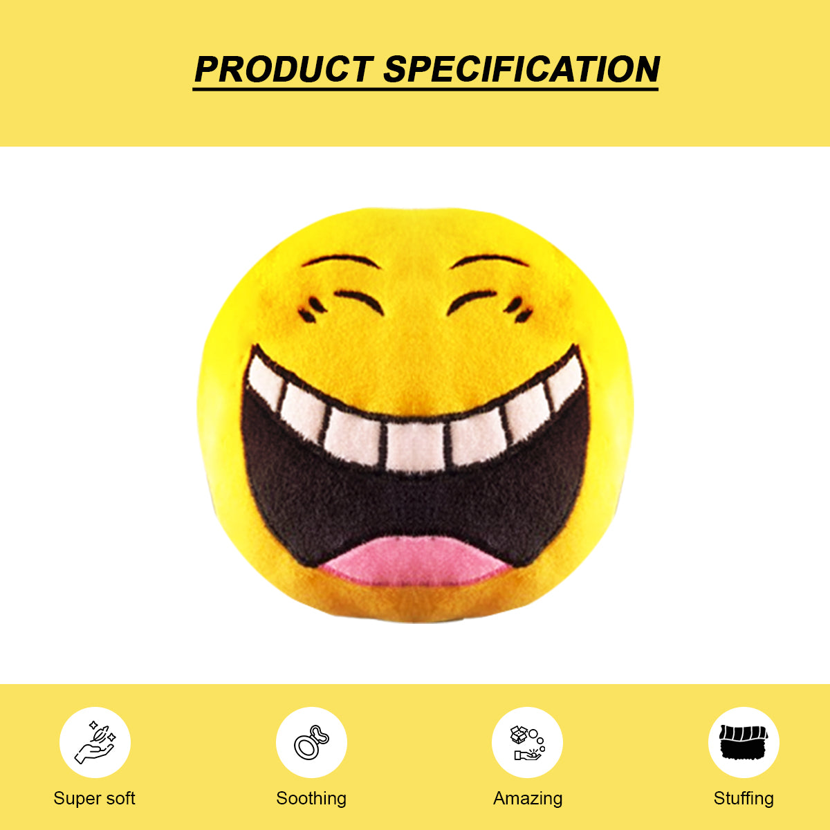 Goldenhub Teddy Happy Smiley Cushion