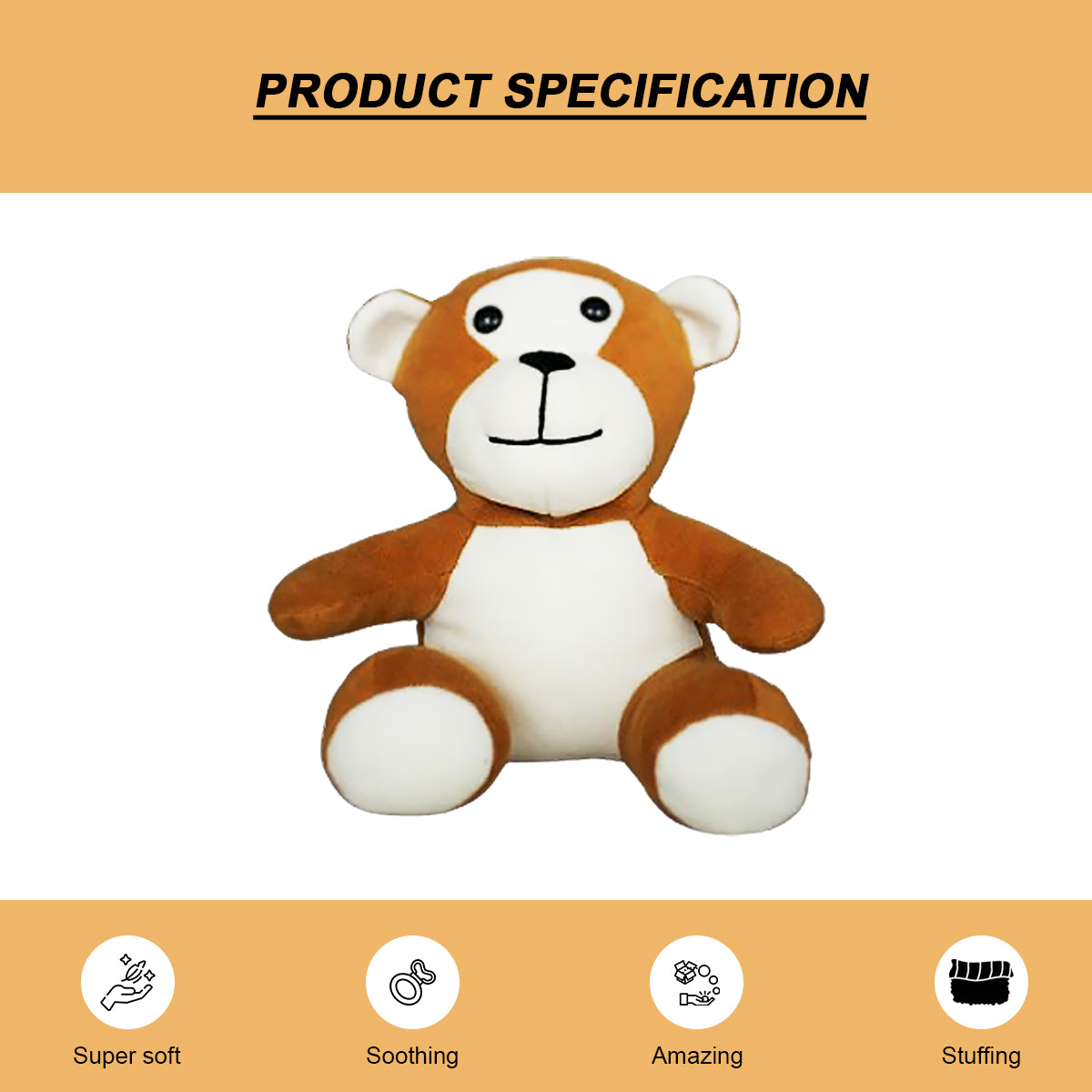Goldenhub Toys Sitting Monkey 25 CM