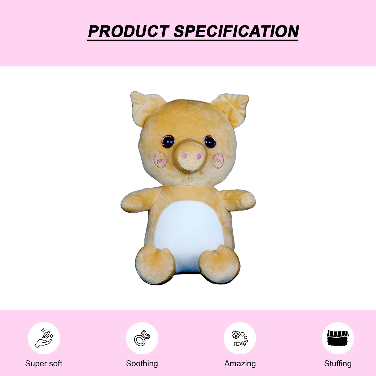 Goldenhub Toys Pig Soft Plush Teddy 40 CM