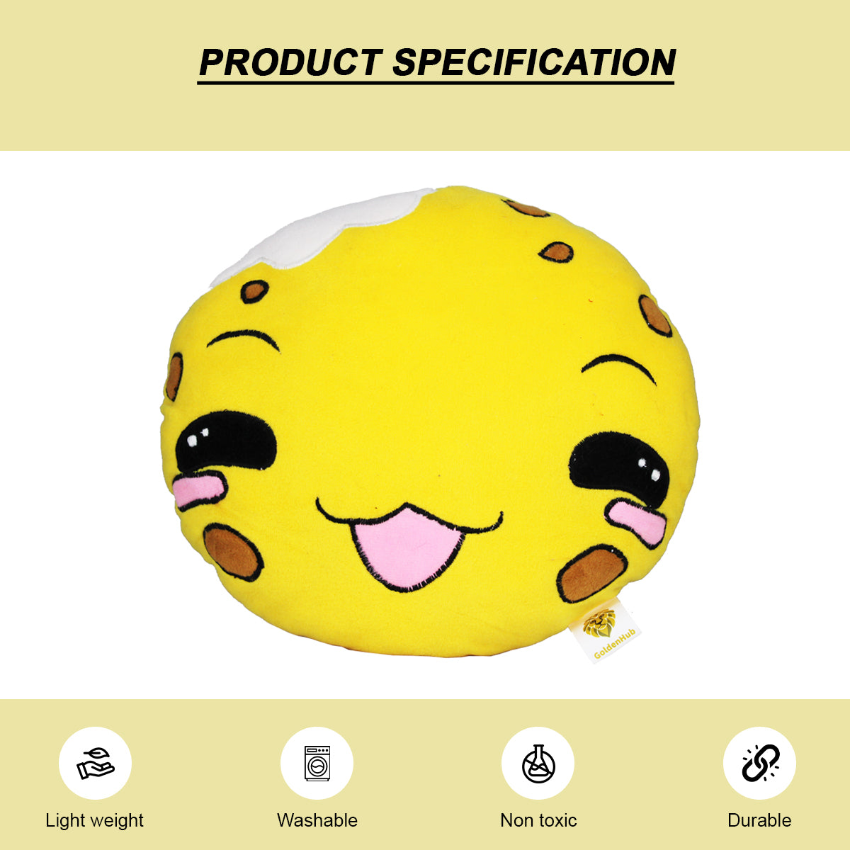 Goldenhub Soft Toy Cloudy Cushion 25 cm
