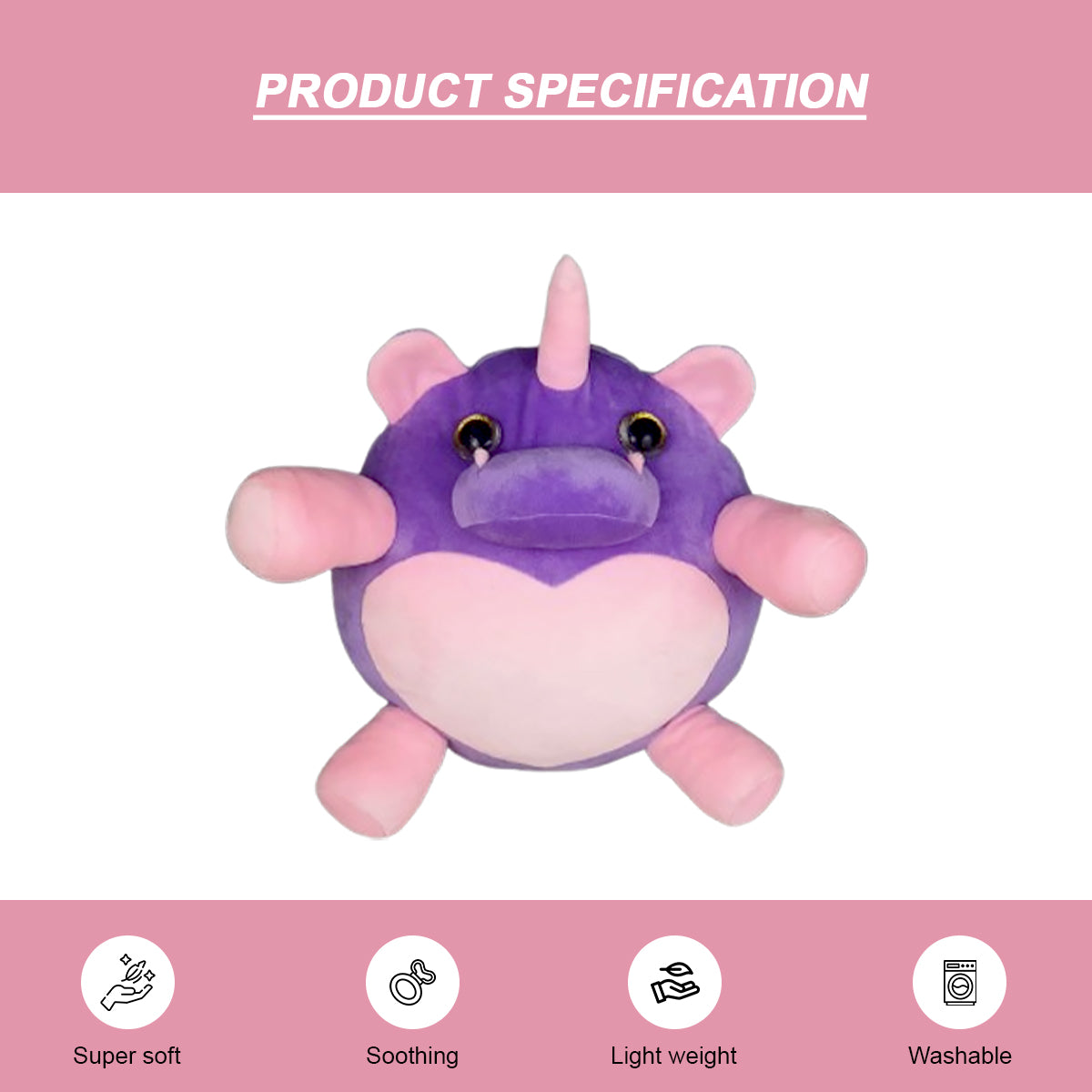 Goldenhub Toys Teddy Zuru Hippo Cushion 30 CM