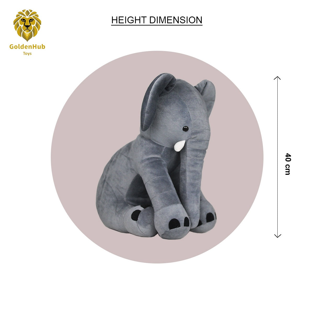 Goldenhub Toys Teddy Soft Sitting Elephant for Kids