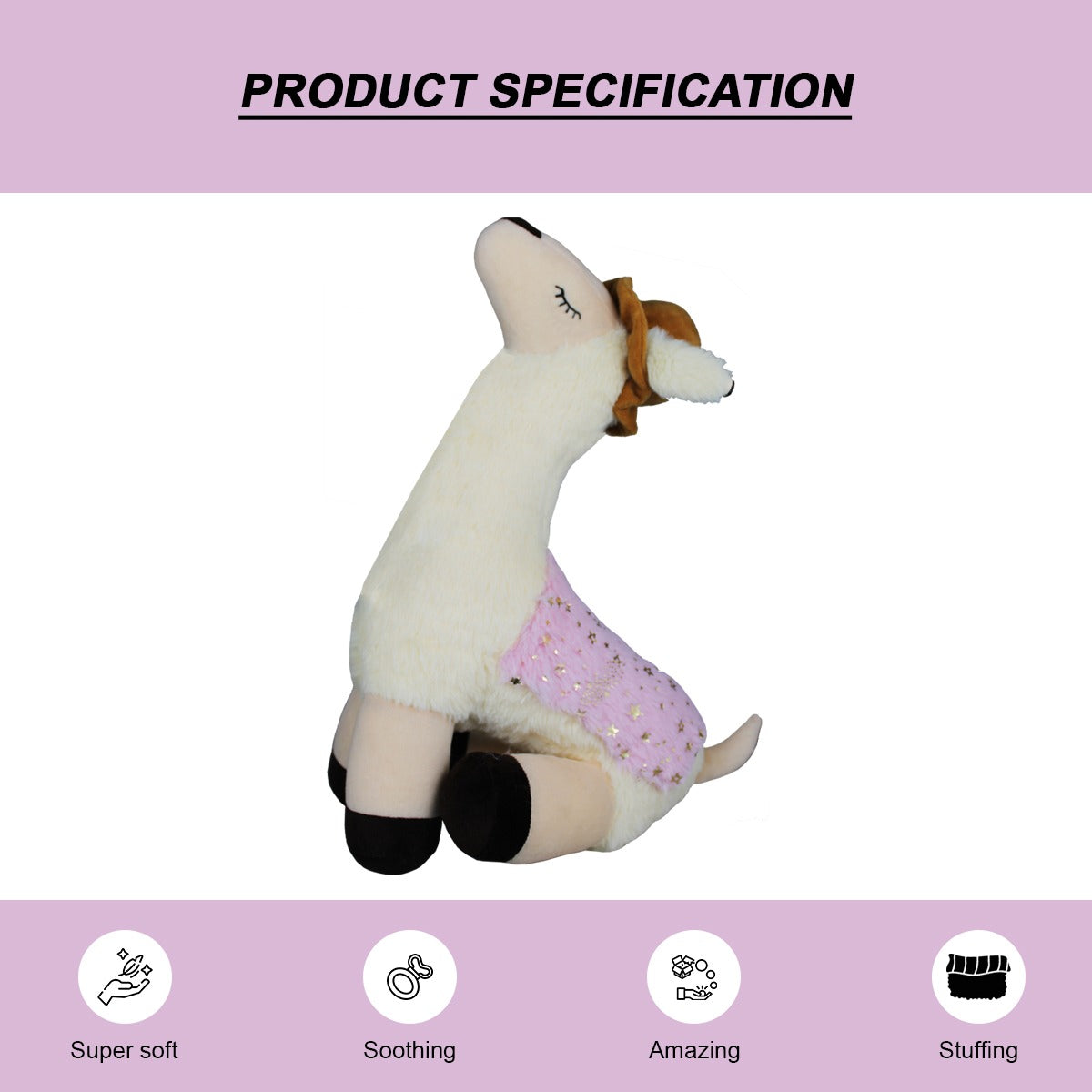 Goldenhub Toys Lama Sitting Soft Toy 40 CM