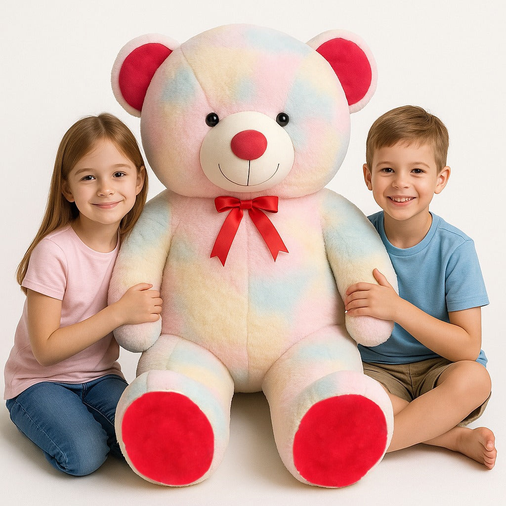 Goldenhub Toys Rainbow Teddy Bear – 150 CM Soft Toy | Jumbo Multicolour Plush Teddy for Kids & Girls | Extra-Large Huggable Stuffed Toy Gift