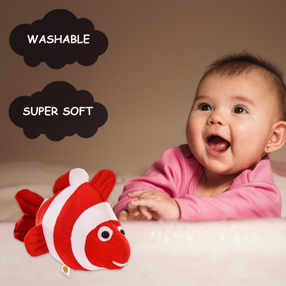 Goldenhub Toys Red Clownfish Soft Toys 38 CM
